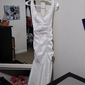 White Mermaid Tail Dress